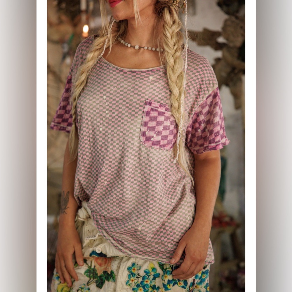 Magnolia Pearl Piecewise Pocket Tee NWT OS